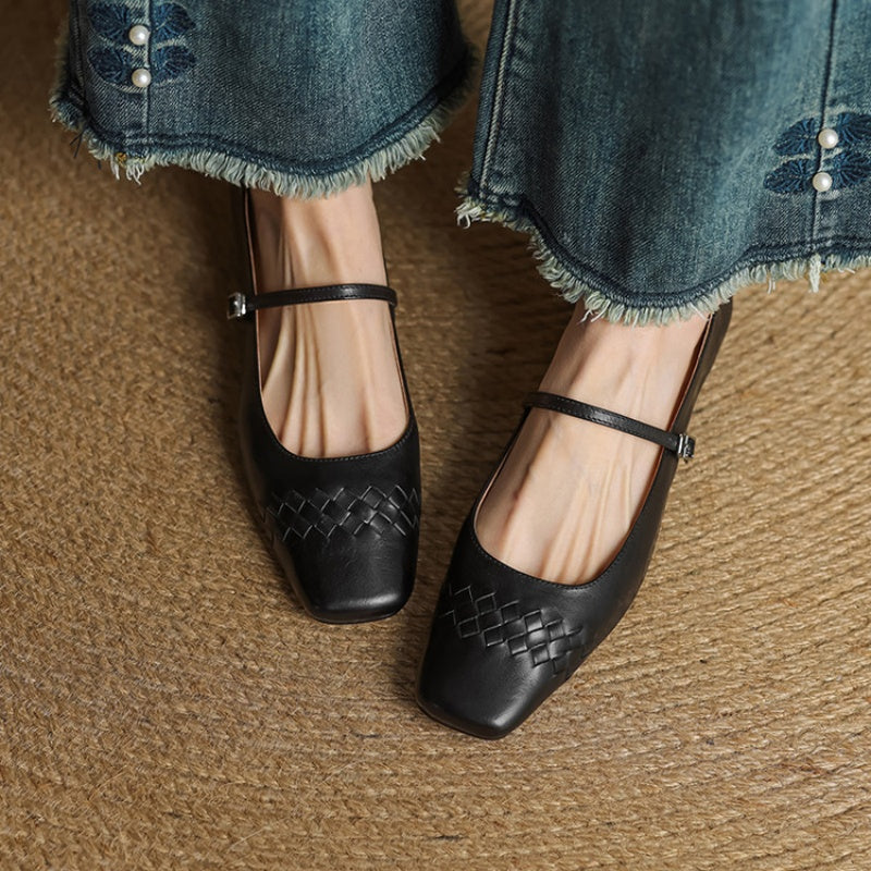 Eilidh | Square-Toe Mary Jane Flat