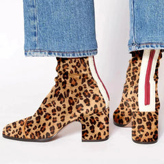 Viviana | Elegant Square-Heel Ankle Boots