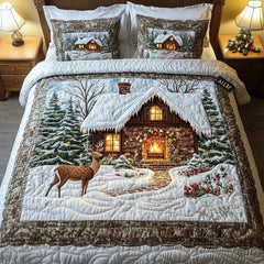 Cosy Cabin | 3-Piece Quilted Bedding Set