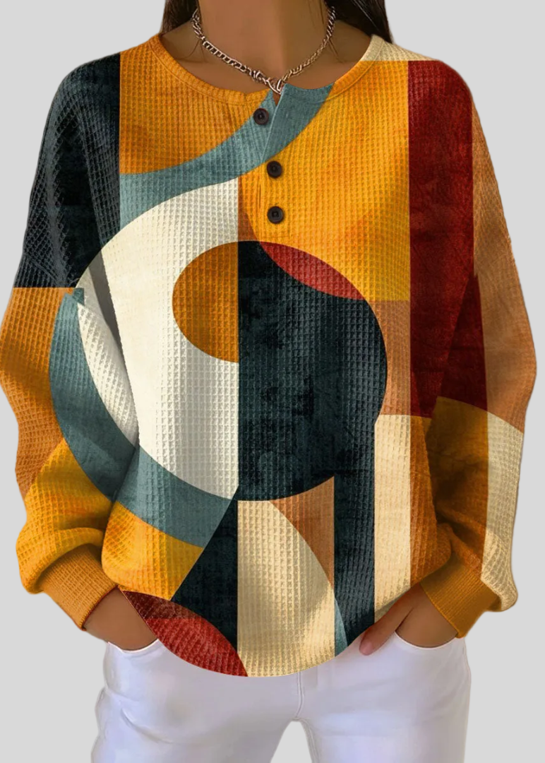Lily | Geometric Print Sweatshirt