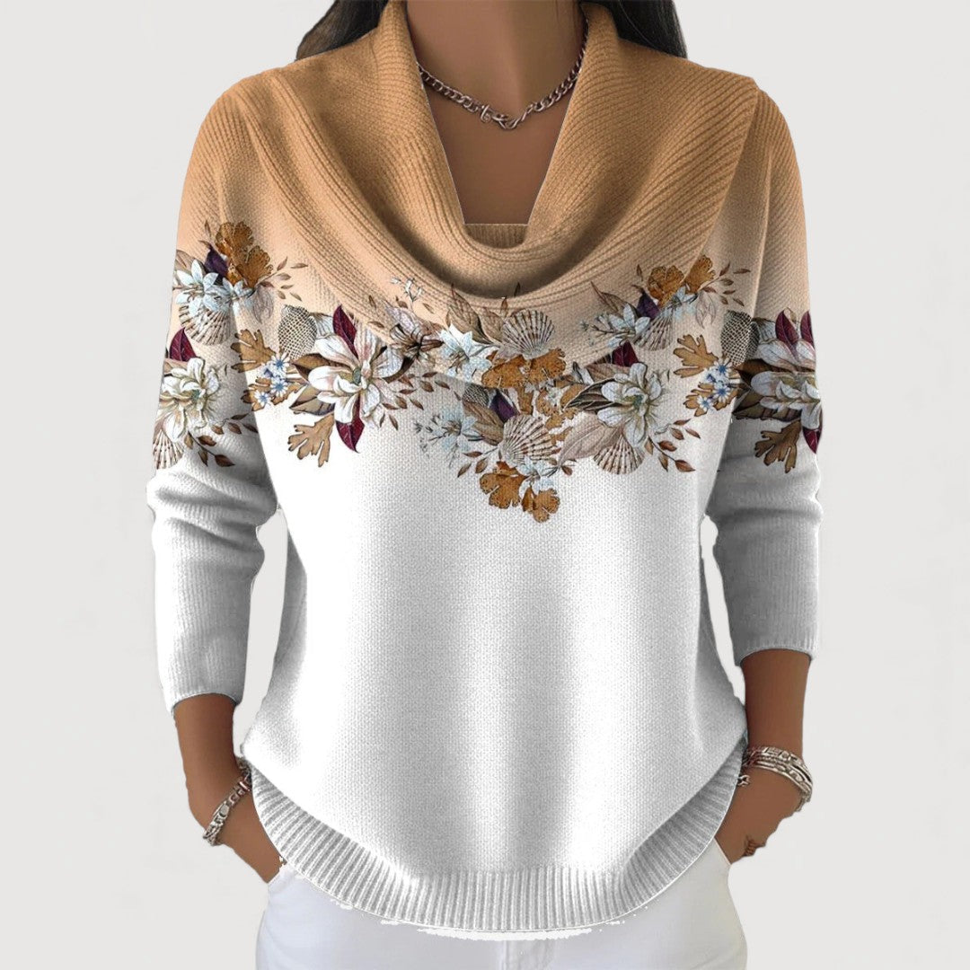 Alba | Floral Roll-Neck Jumper
