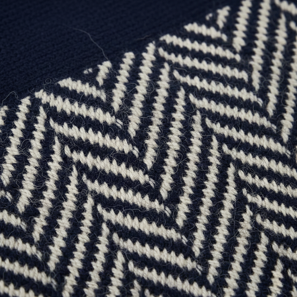 Nora | Zigzag Cotton Roll Neck