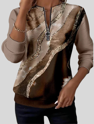 Nirvelle | Vintage Print Zip Sweatshirt