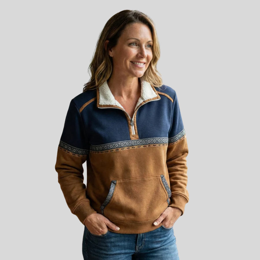 Madison | Sherpa Collar Half-Zip Jumper