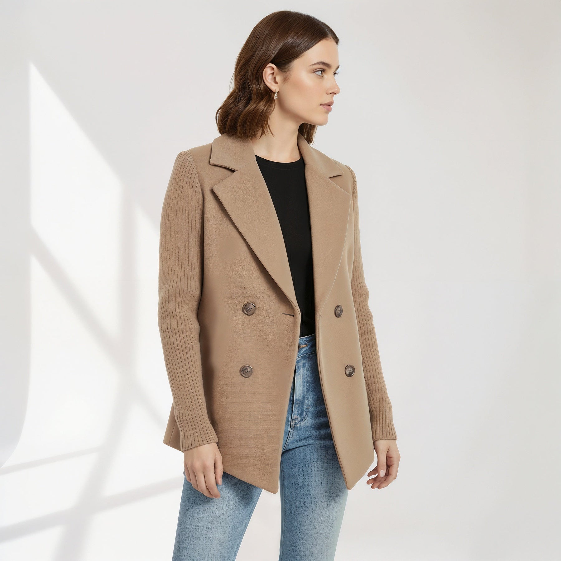 Corinne | Relaxed Ribbed Blazer Coat