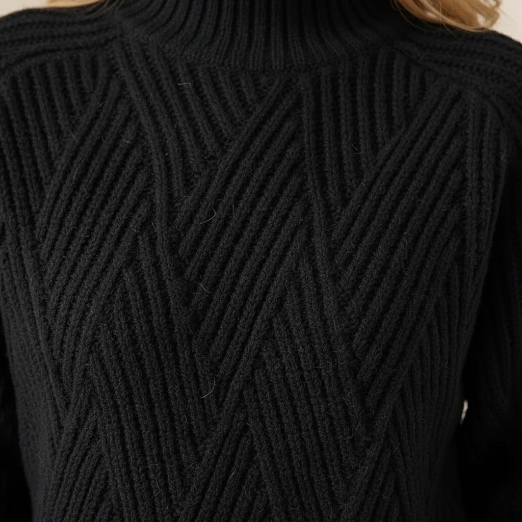 Ivy | Chunky V-Structure Cotton Jumper