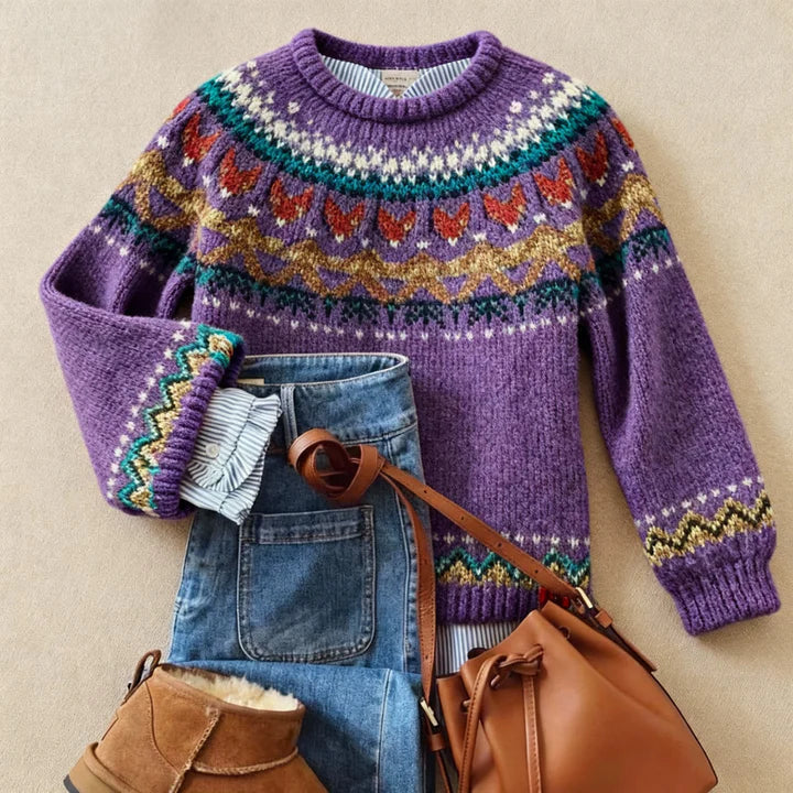 Lies | Nordic-Pattern Jumper