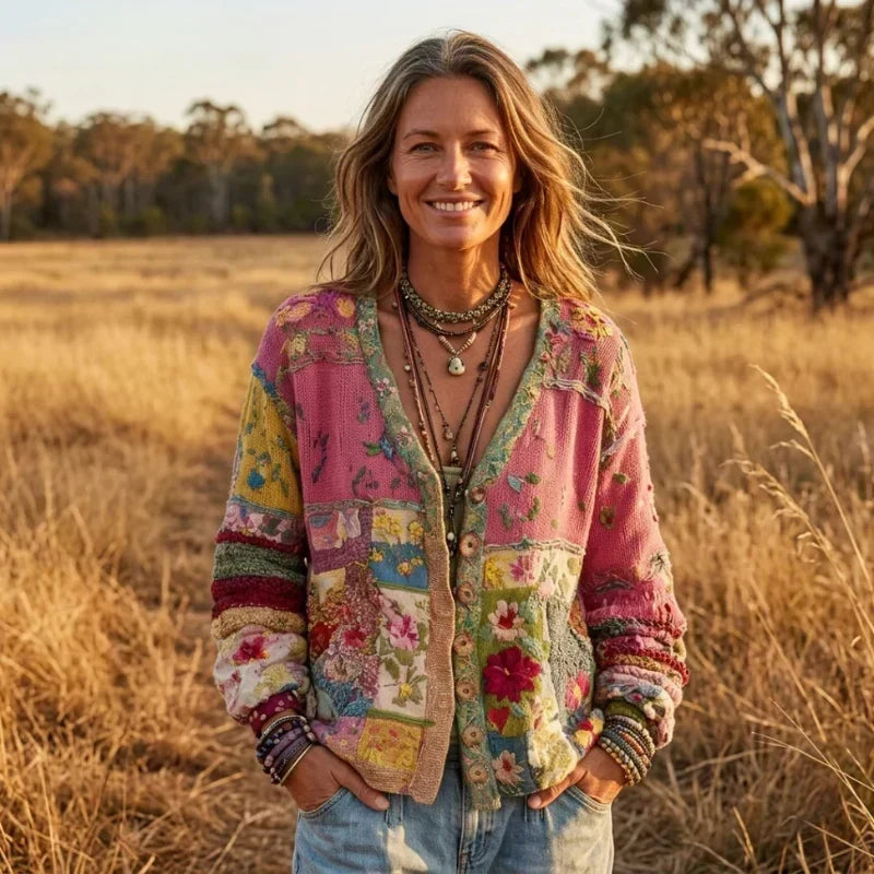 Amelia | Patchwork Floral Cardigan