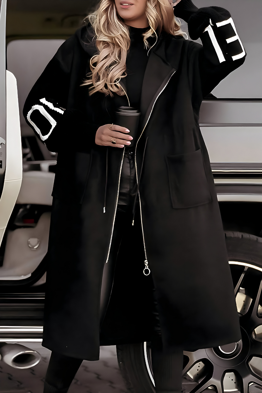 Elena | Hooded Zip Coat