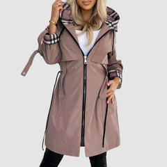 Matilda | Hooded Longline Zip-Up Coat