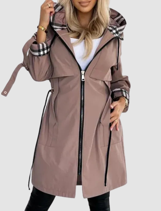Matilda | Hooded Longline Zip-Up Coat