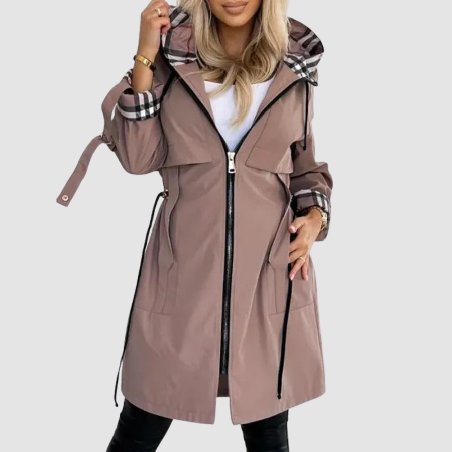 Matilda | Hooded Longline Zip-Up Coat