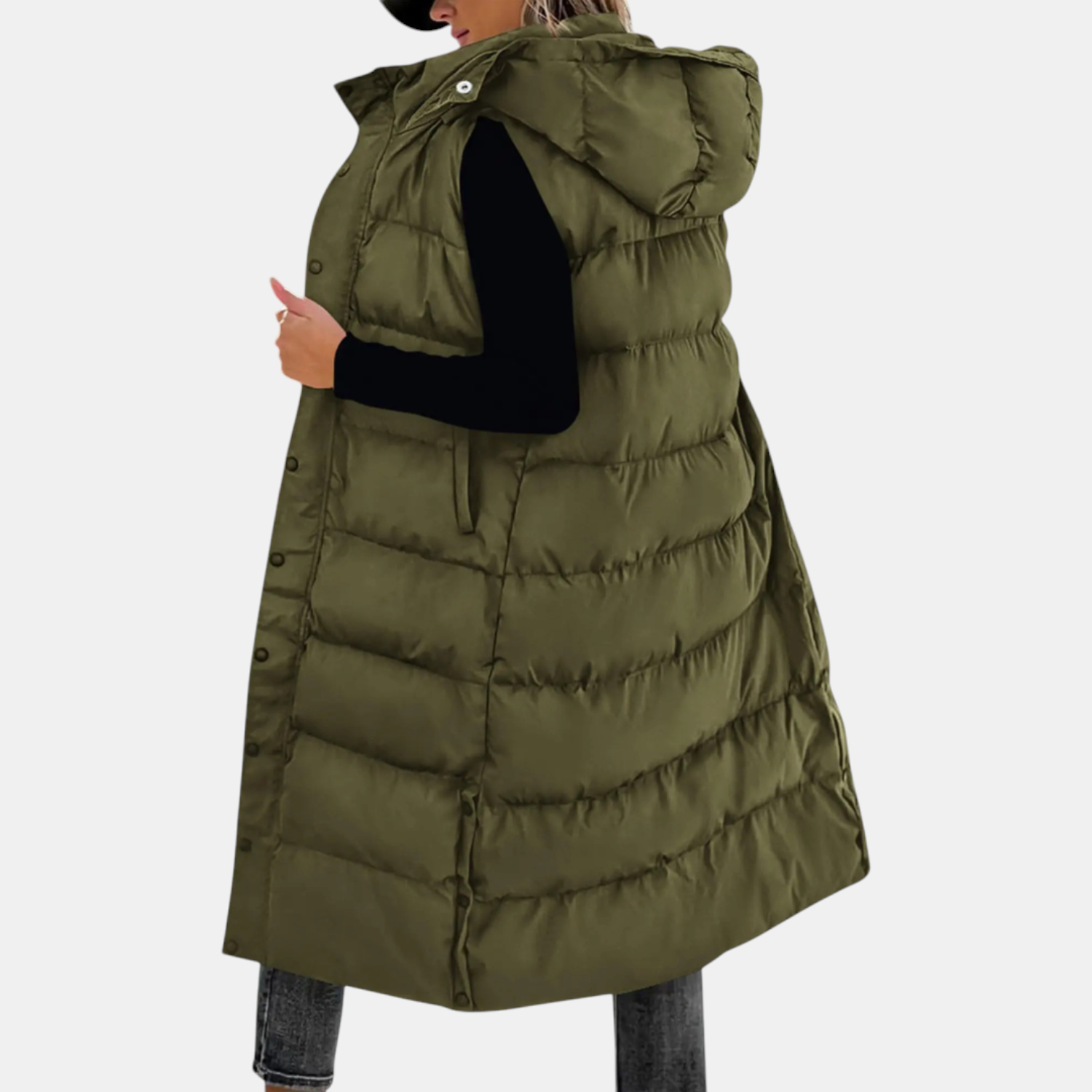 Lies | Hooded Puffer Vest