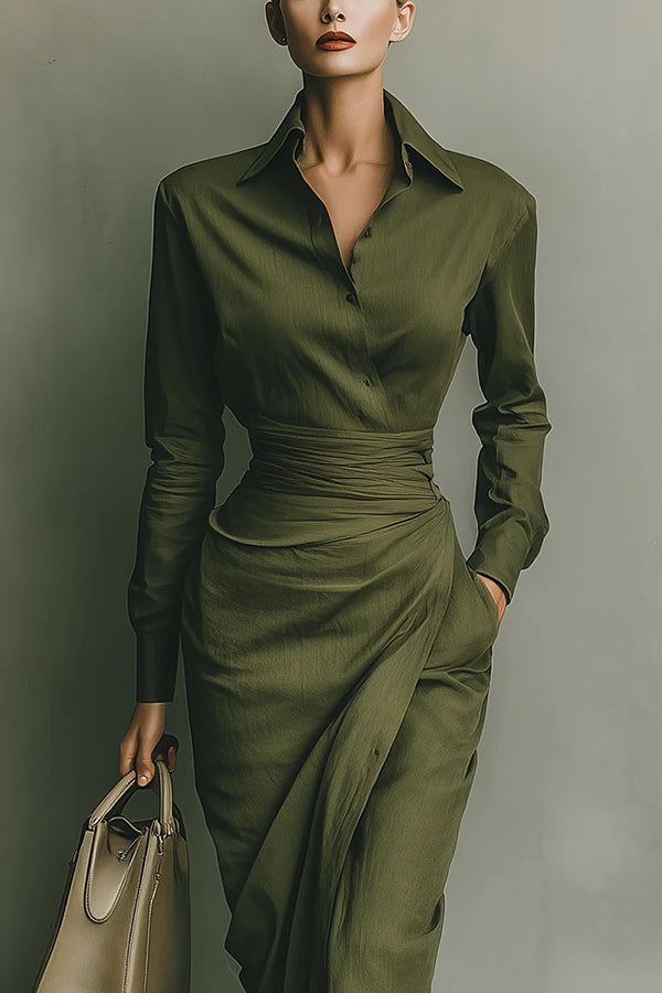 MELIORA | WRAP-STYLE MAXI DRESS