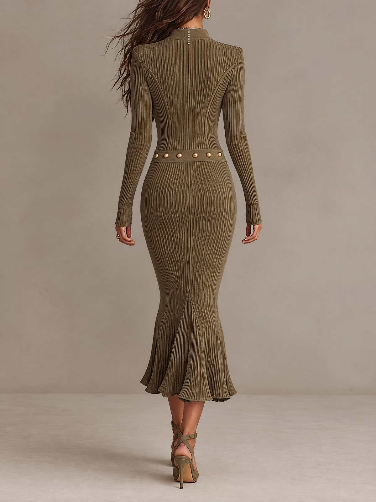Cosima | Ribbed Mermaid Midi Dress