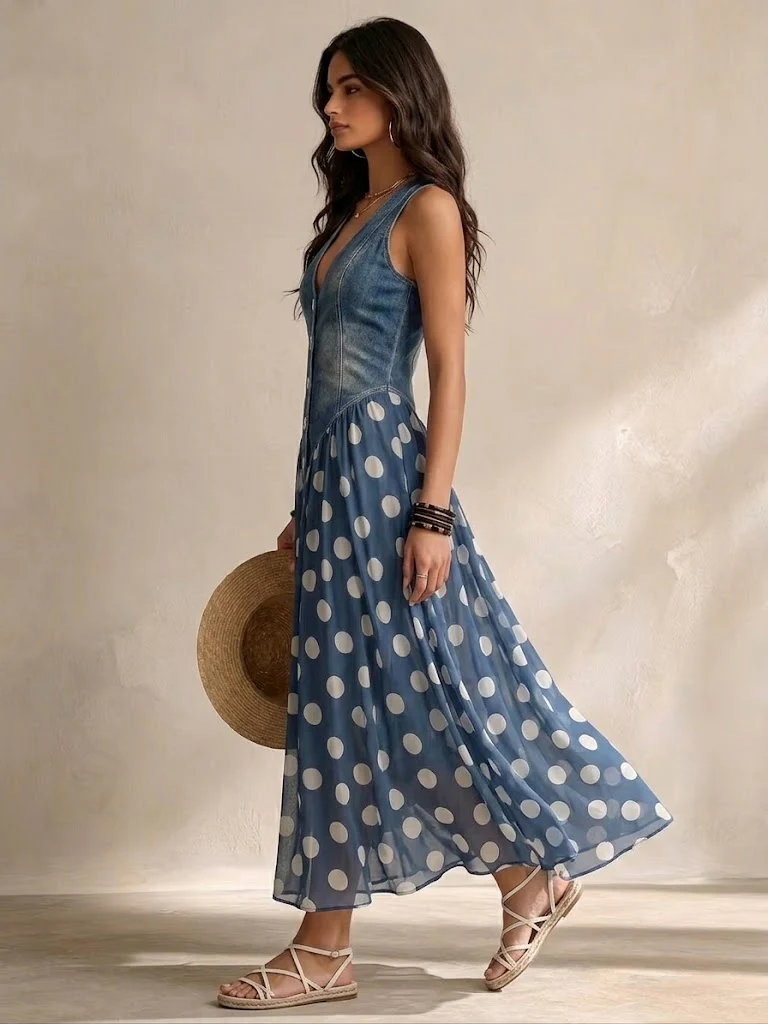 Elena | Elegant Denim Dress
