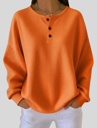 Nessa | Relaxed Henley Sweatshirt