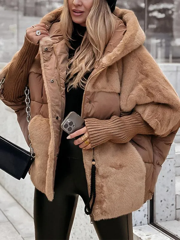 Sienna | Faux-Fur Panel Puffer Coat
