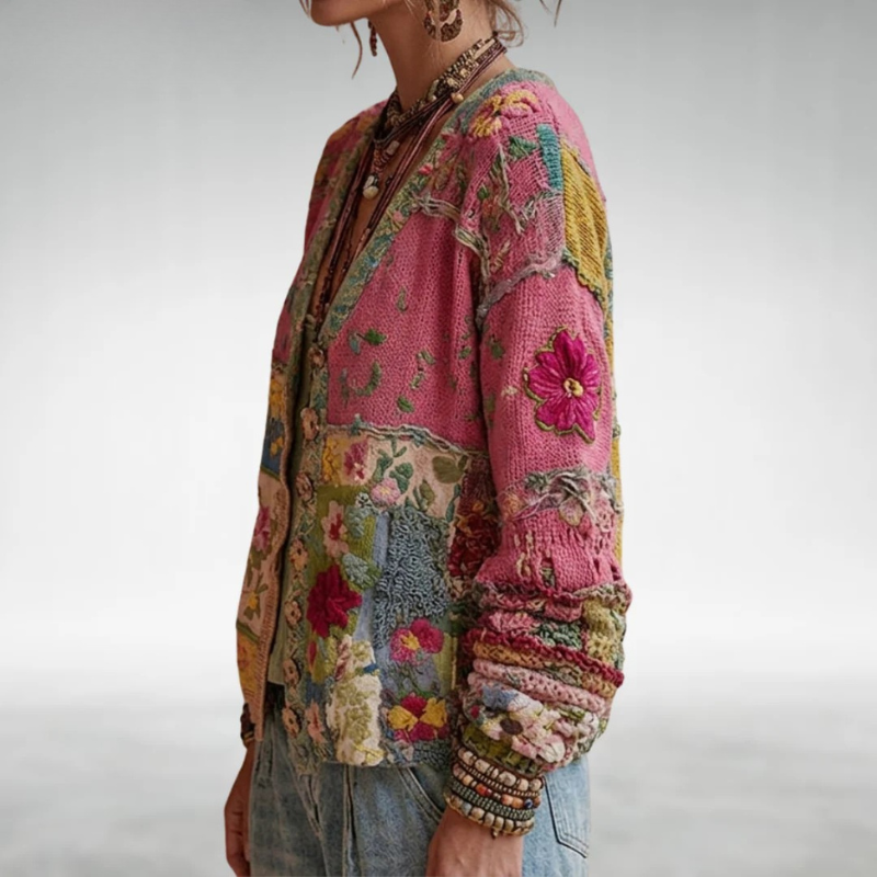 Amelia | Patchwork Floral Cardigan