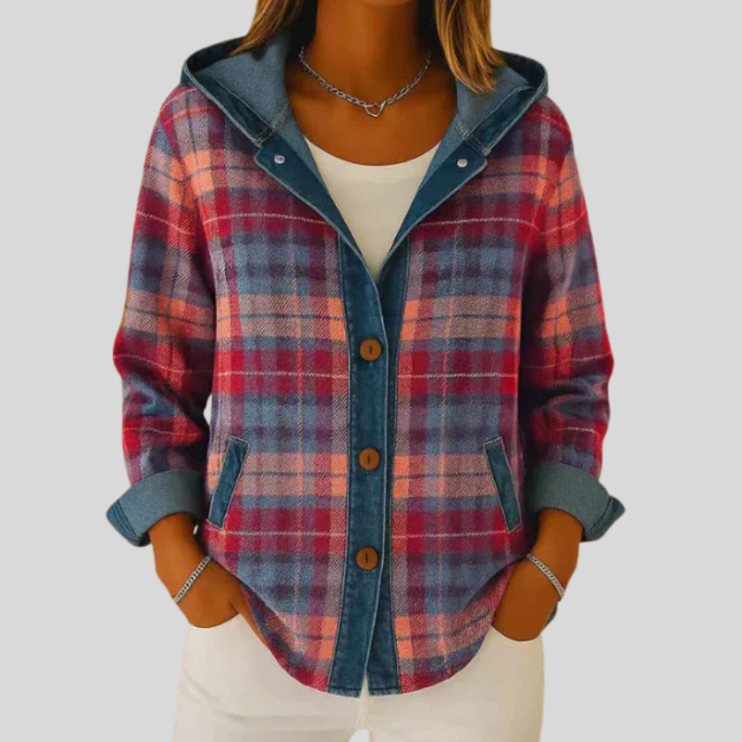 Hildred | Hooded Checked Shacket