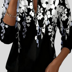 Ruby | Floral Quarter-Zip Sweatshirt