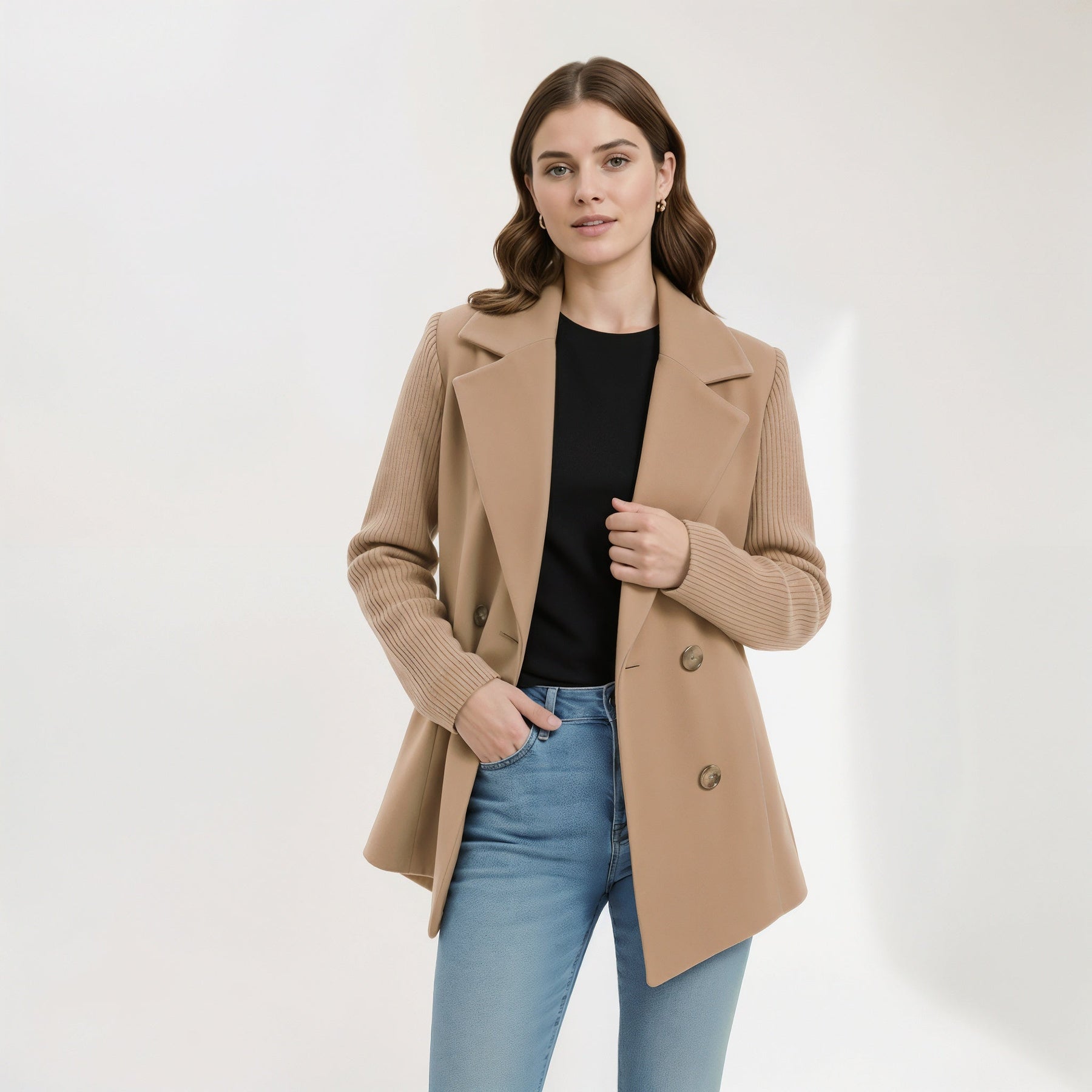 Corinne | Relaxed Ribbed Blazer Coat