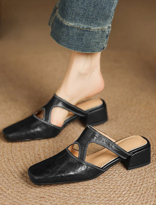 Dessa | Leather-Look Mules