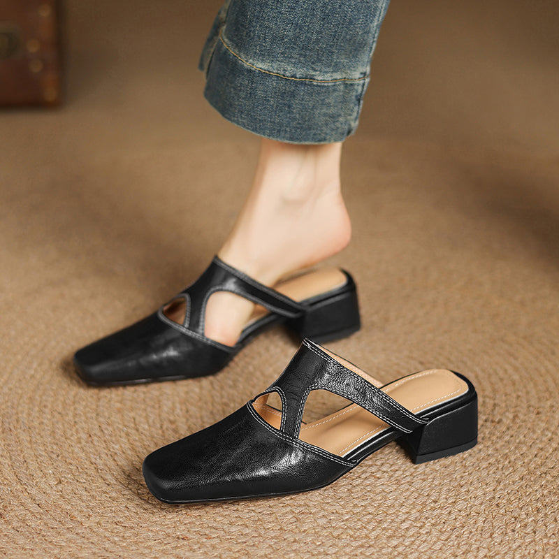 Dessa | Leather-Look Mules