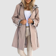 Matilda | Hooded Longline Zip-Up Coat