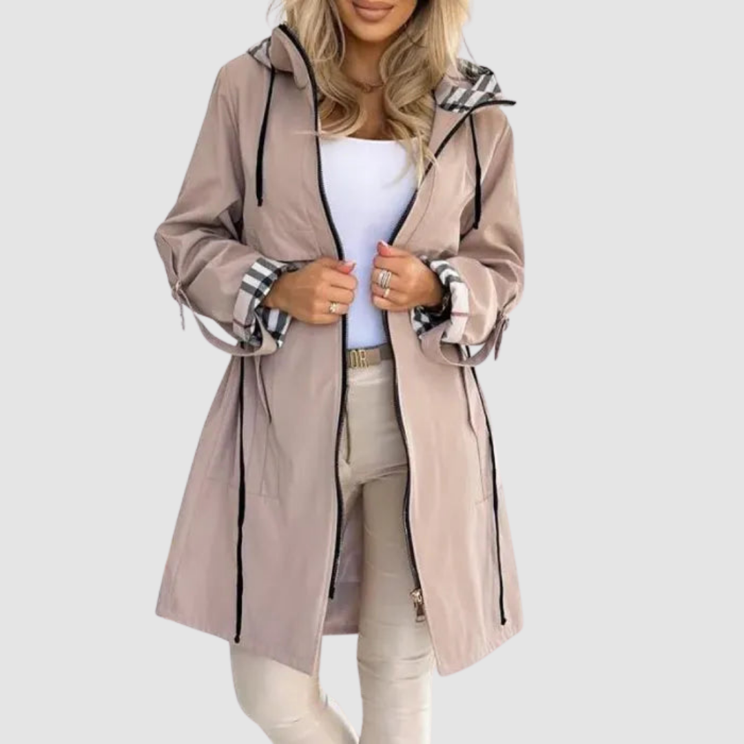 Matilda | Hooded Longline Zip-Up Coat