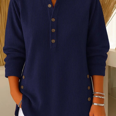 Cassia | Button Henley Jumper
