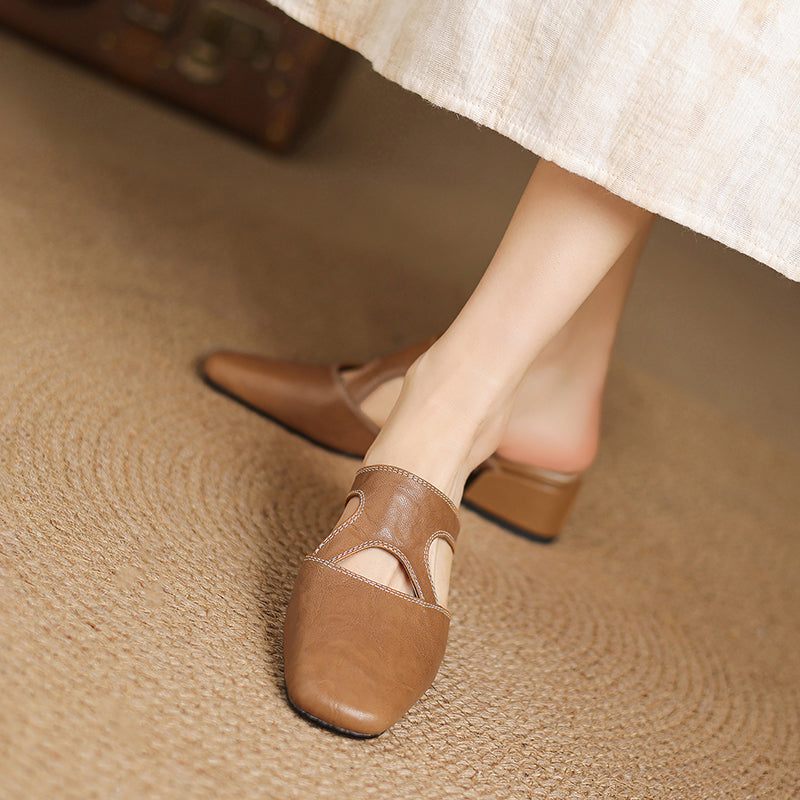 Dessa | Leather-Look Mules