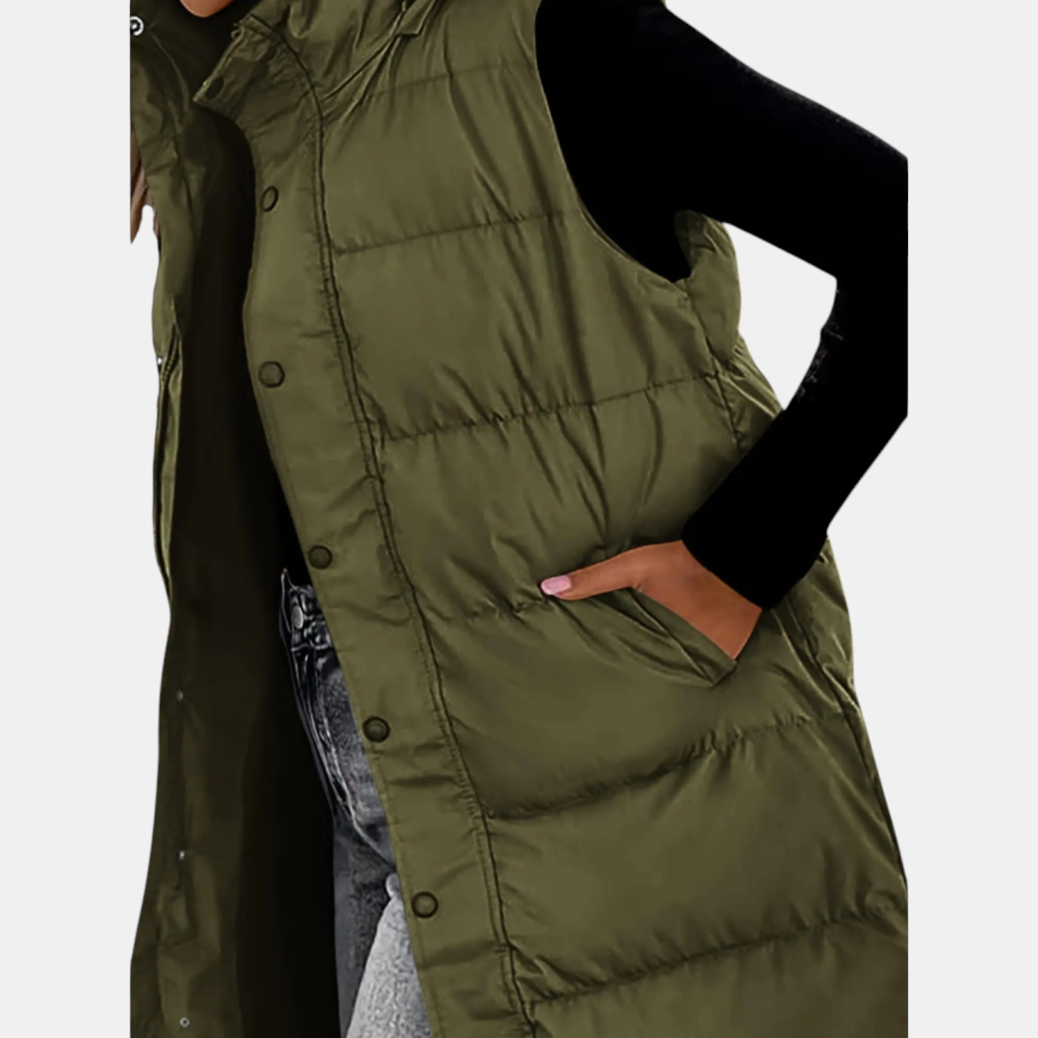 Lies | Hooded Puffer Vest