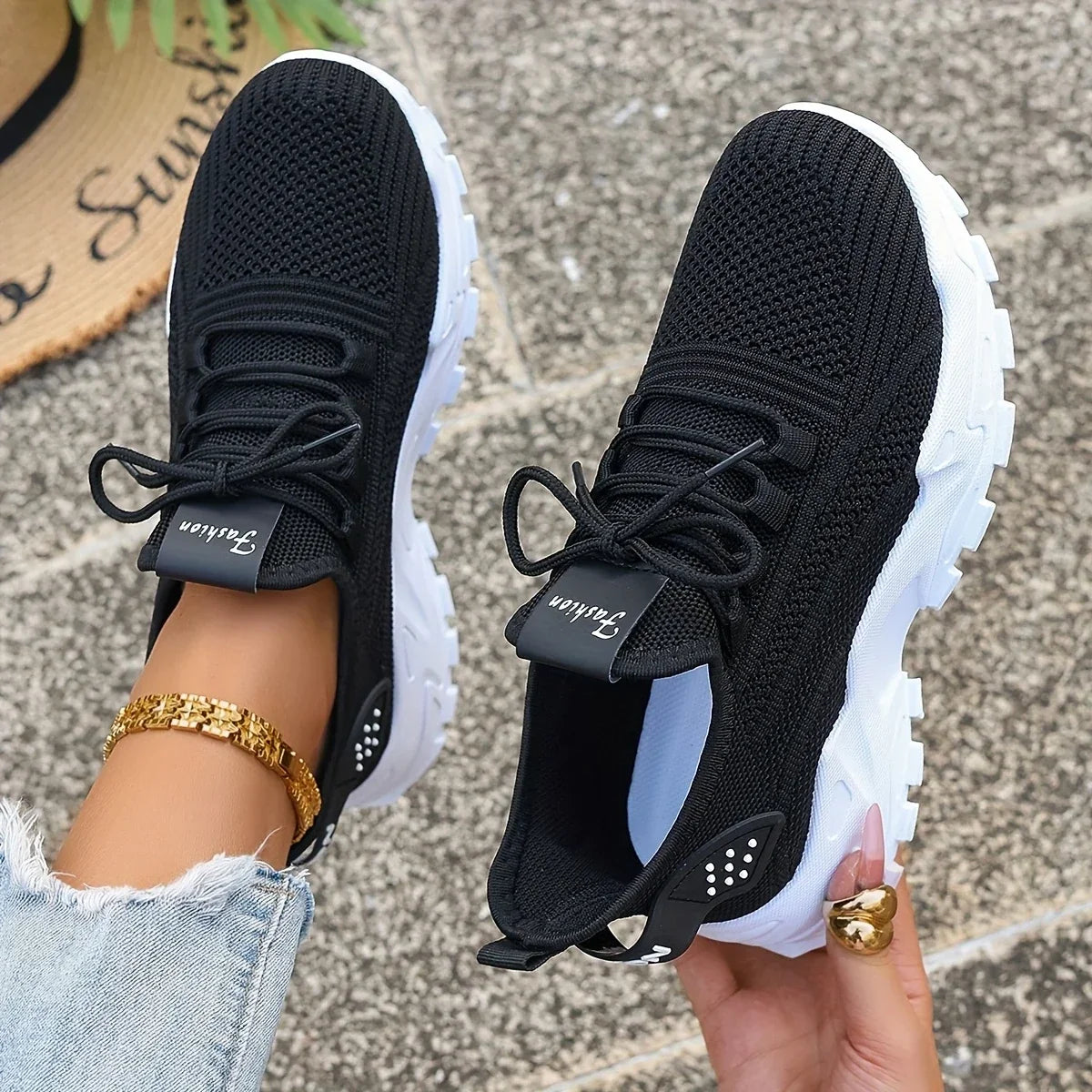 Annie | Women's Breathable Knit Trainers