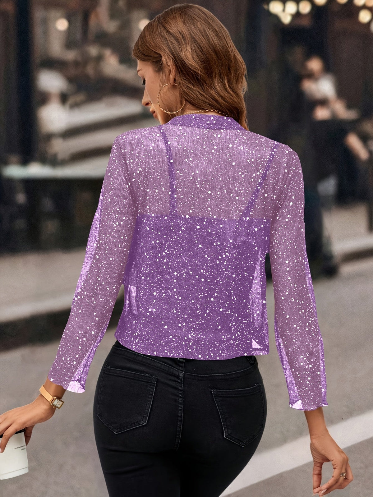Amy | Cropped Sequin Jacket