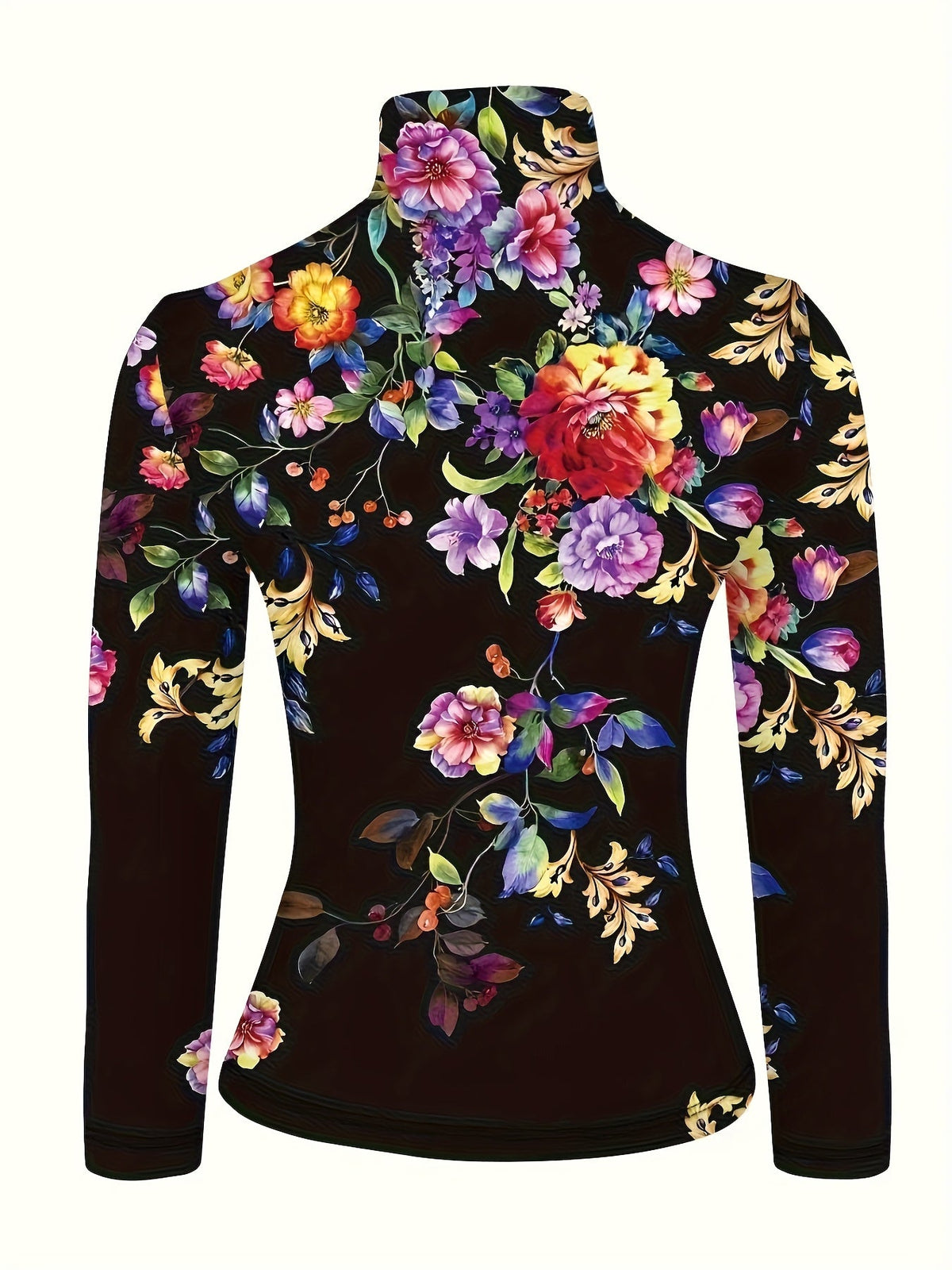 Vivian | Floral Roll-Neck Jumper