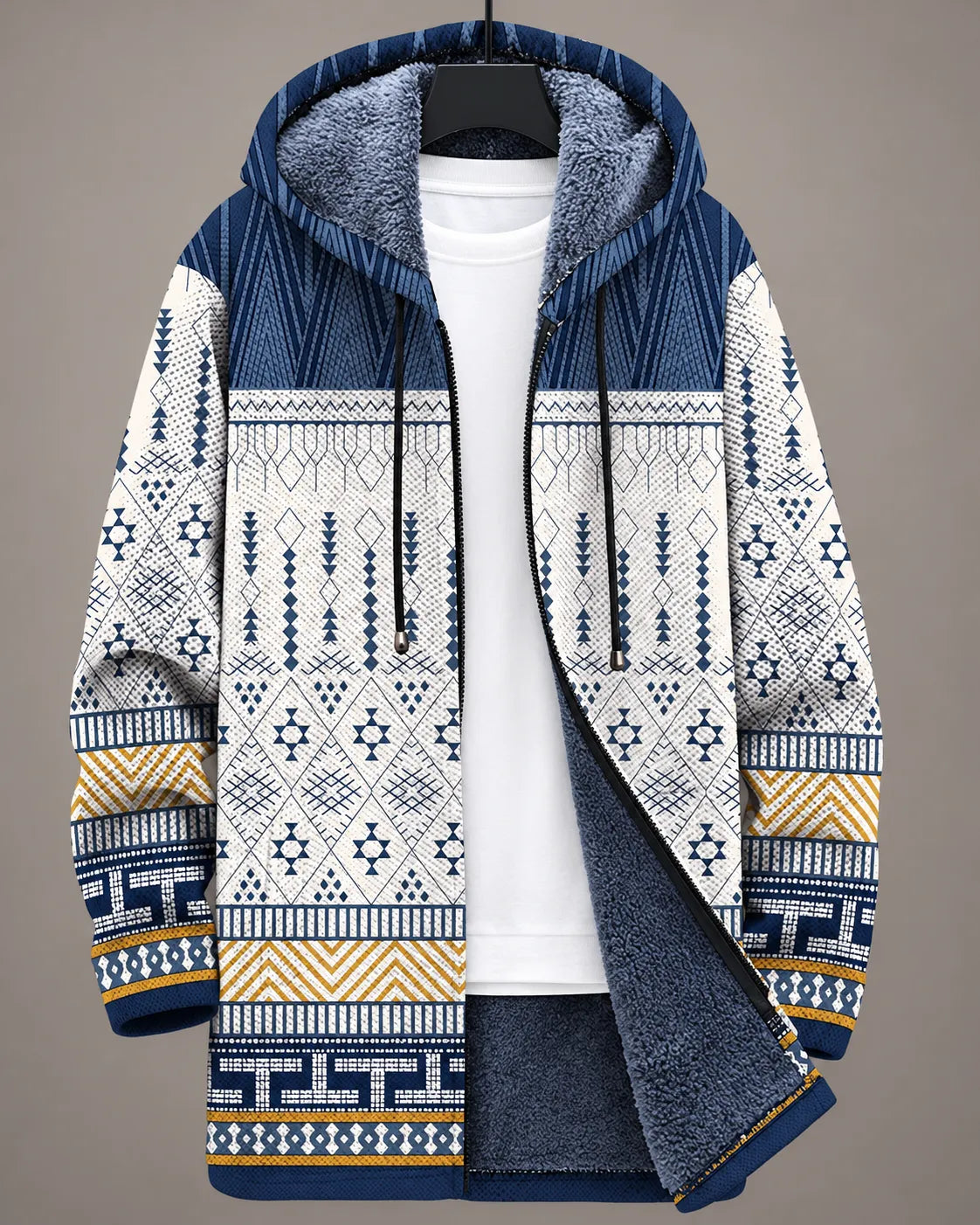 Talia | Vibrant Geometric Hooded Jacket
