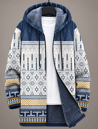 Elara | Heritage Geometric Hooded Jacket