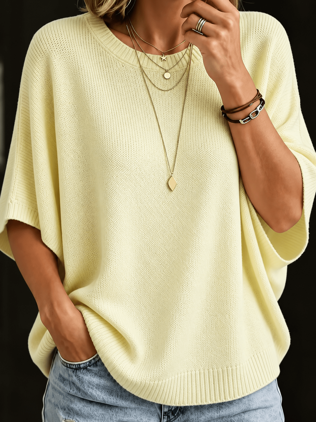 Amber | Casual Batwing Top