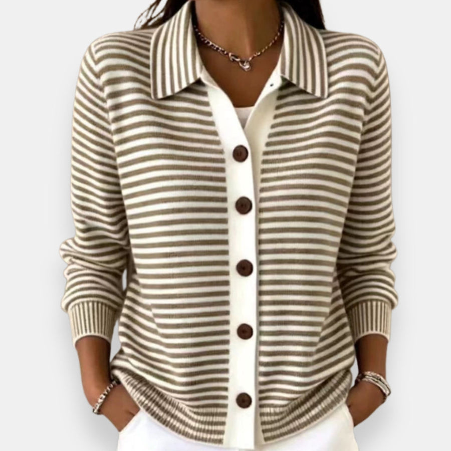Blythe | Striped Button Cardigan