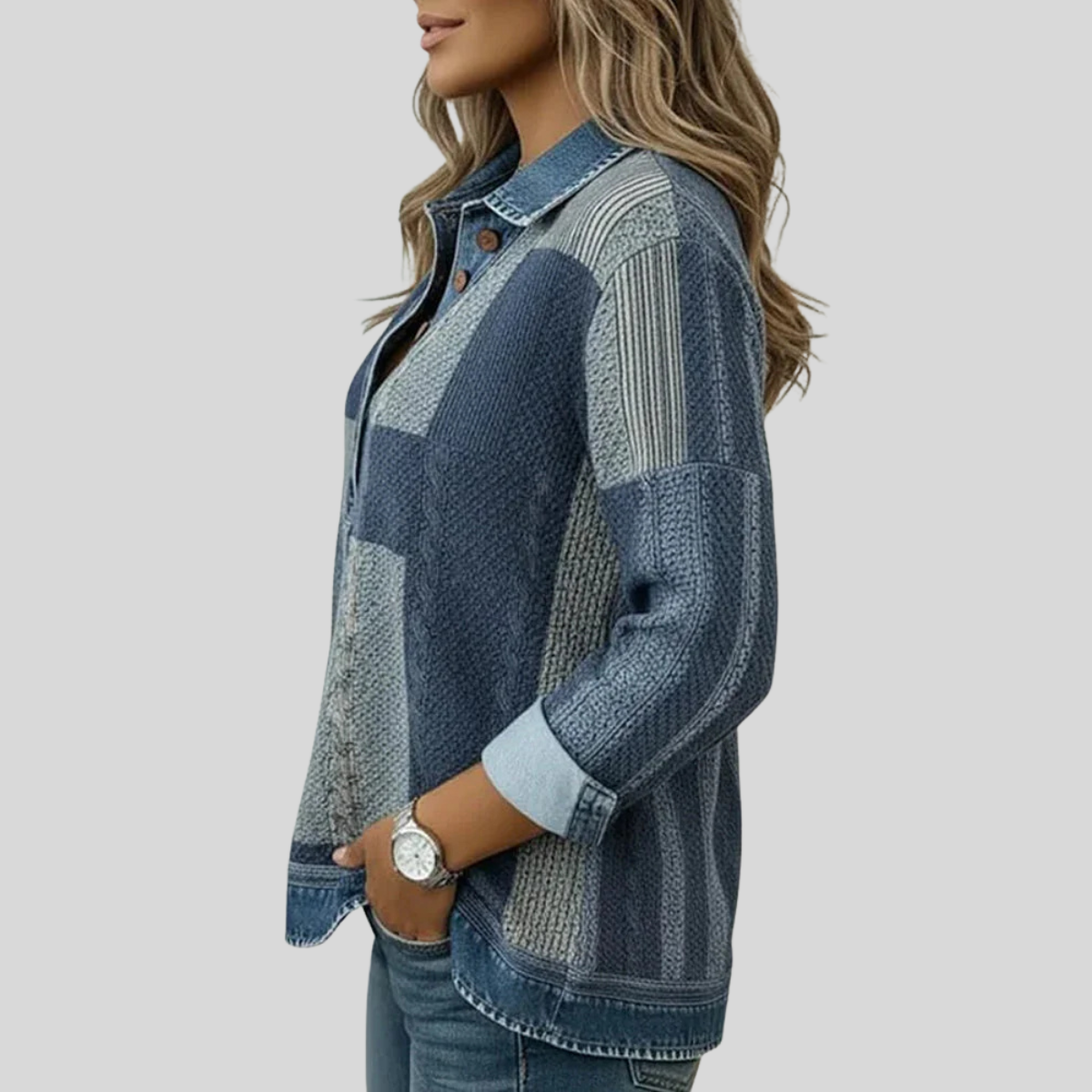 Meridell | Colour-block Print Sweatshirt