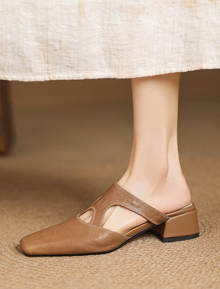 Dessa | Leather-Look Mules