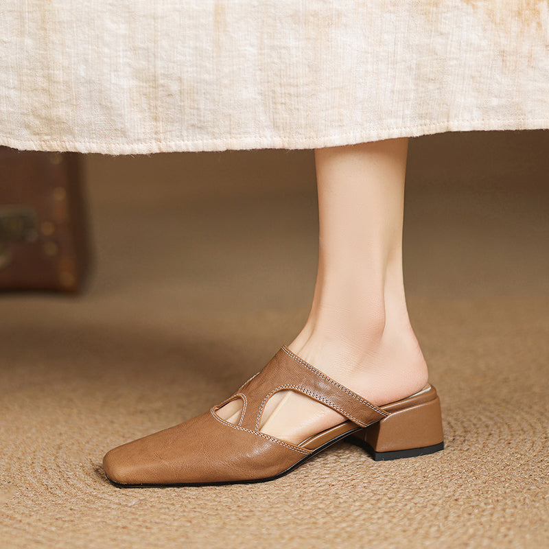 Dessa | Leather-Look Mules