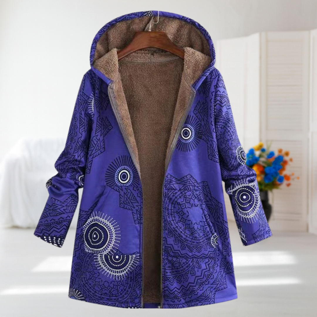 Lea | Blue and Purple Mid-Season Jacket