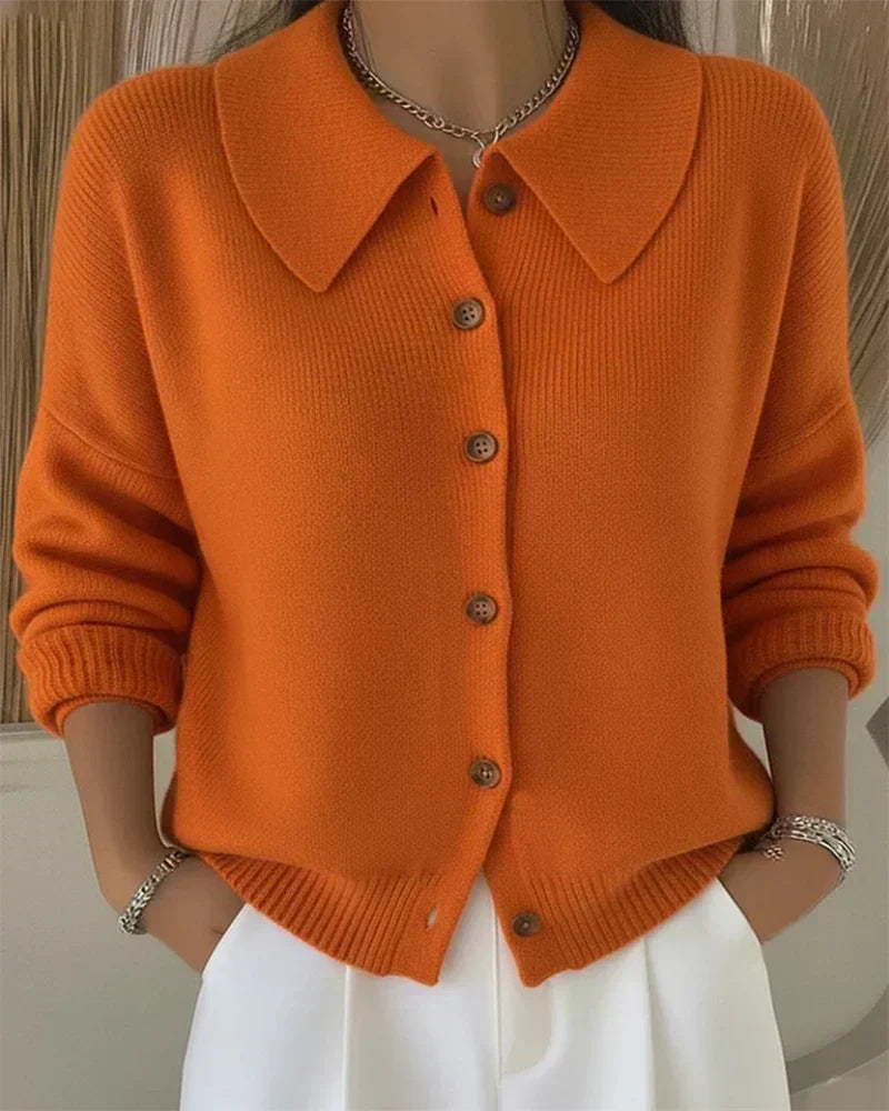 Velia | Shirt Collar Cardigan