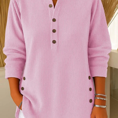 Cassia | Button Henley Jumper