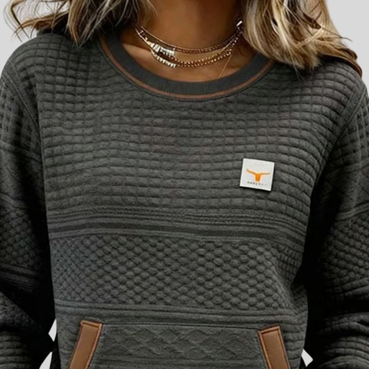 Noelle | Crew Neck Colour-block Sweatshirt