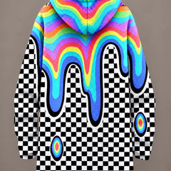 Vivienne | Rainbow Checked Hooded Jacket
