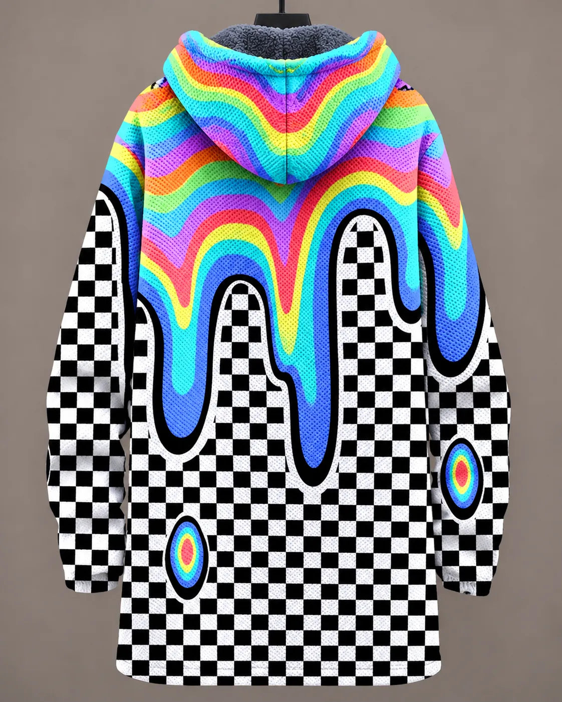 Vivienne | Rainbow Checked Hooded Jacket