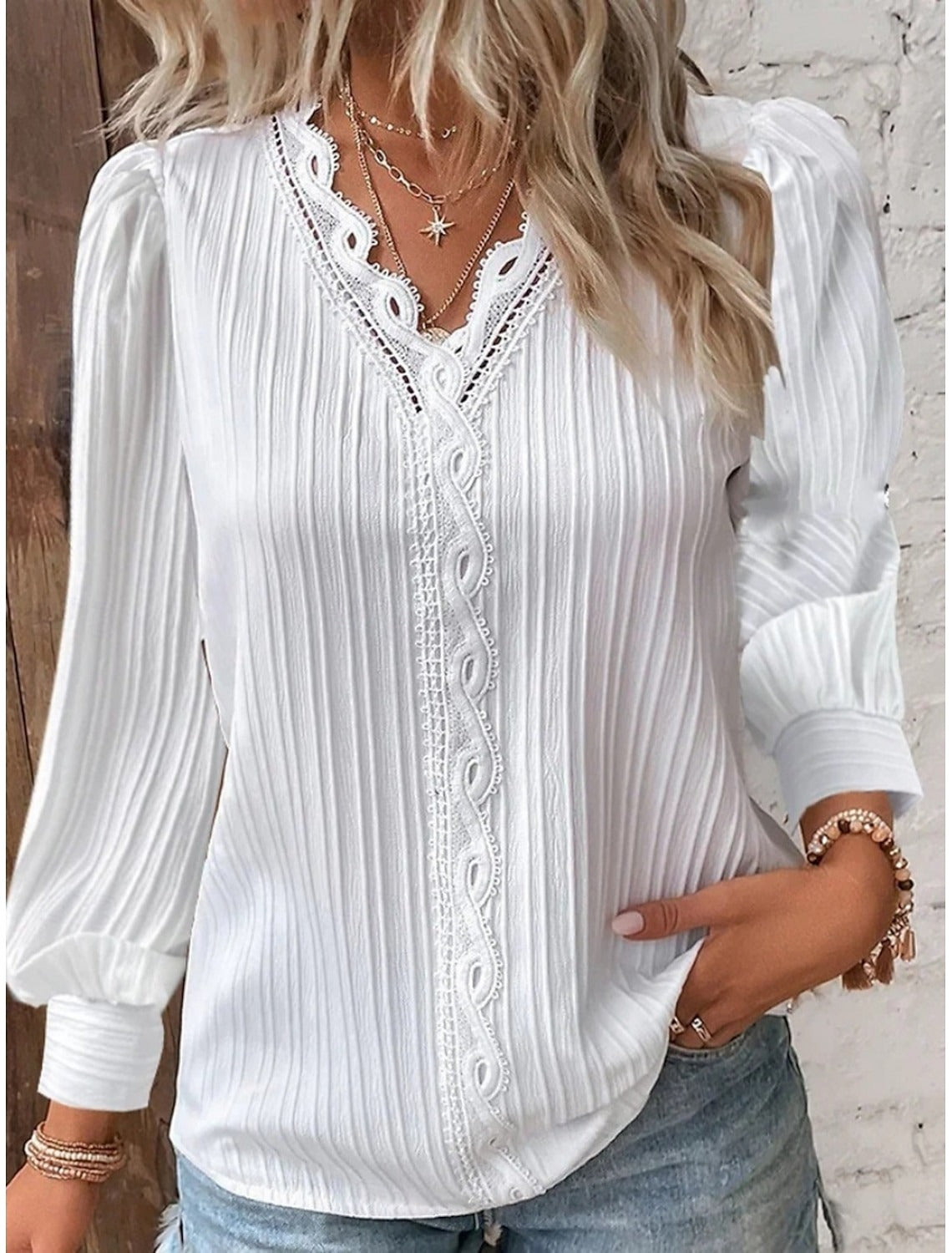 Orlisse | Elegant Plain Blouse